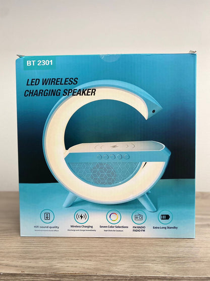 Parlante Lampara con carga inalámbrica