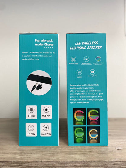 Parlante Lampara con carga inalámbrica